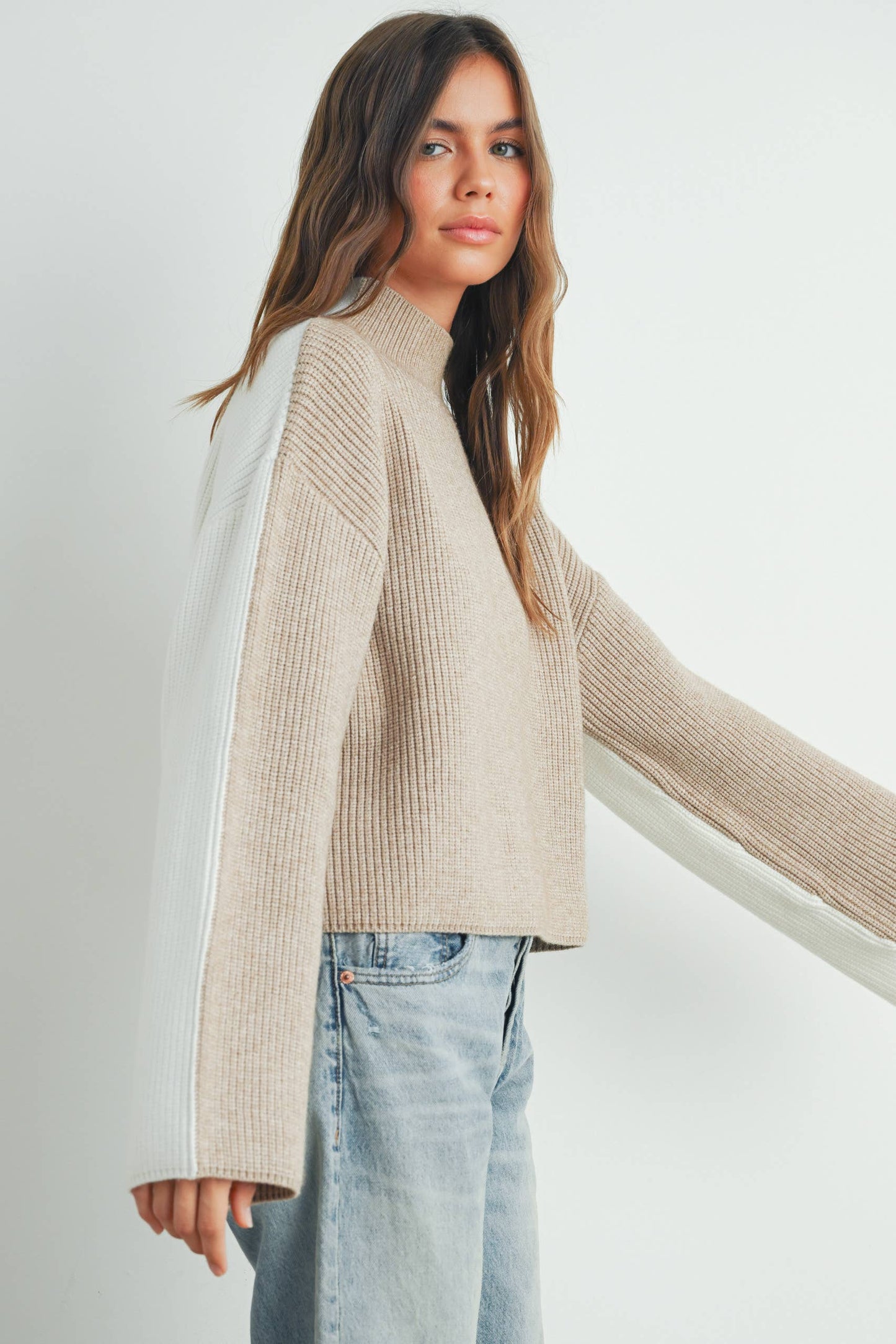 Two Toned Love Sweater