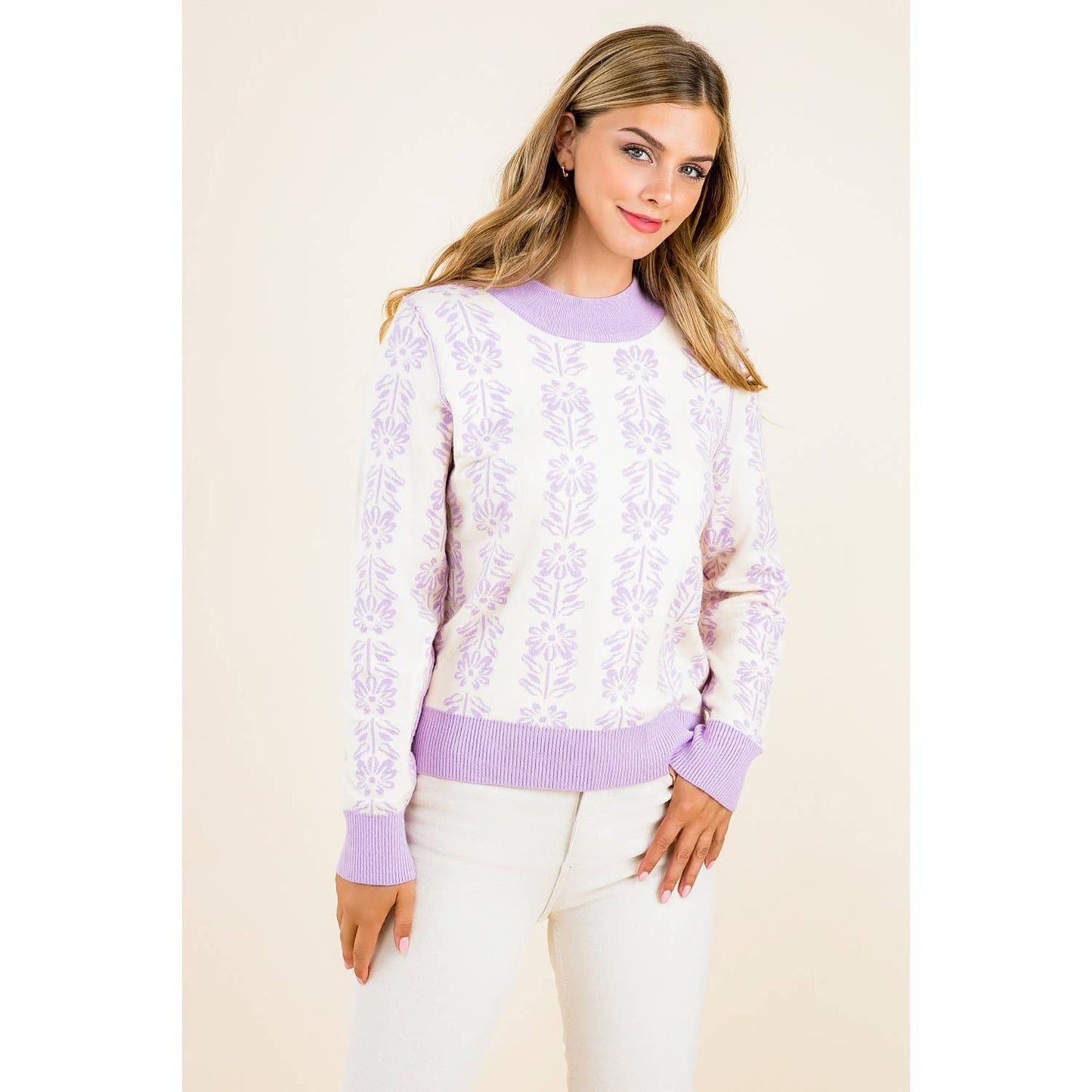 Love me in Lavendar Sweater