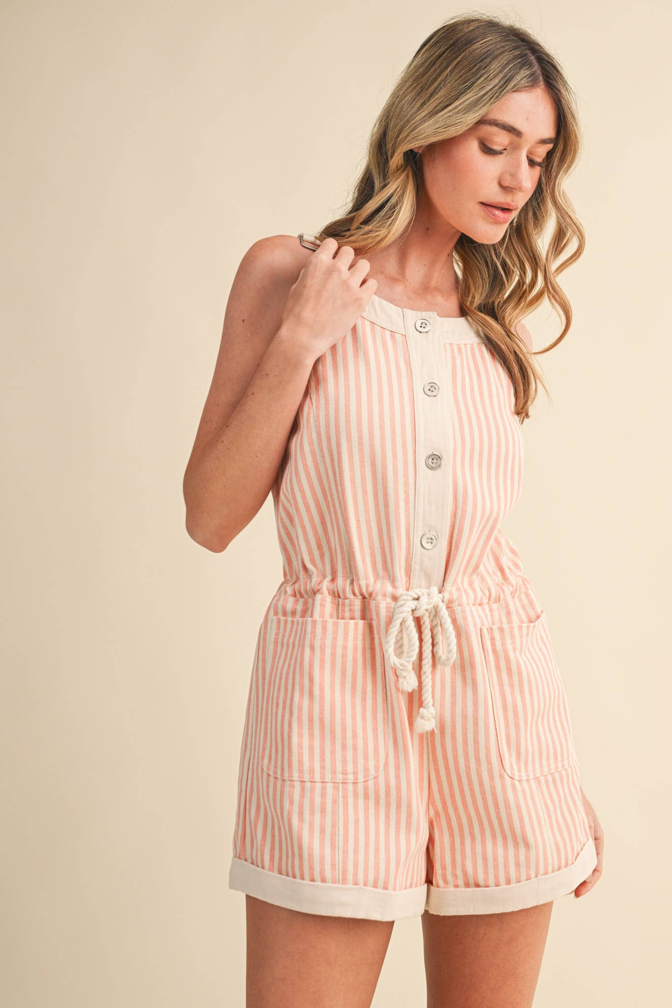 Stripe Me Down Overalls