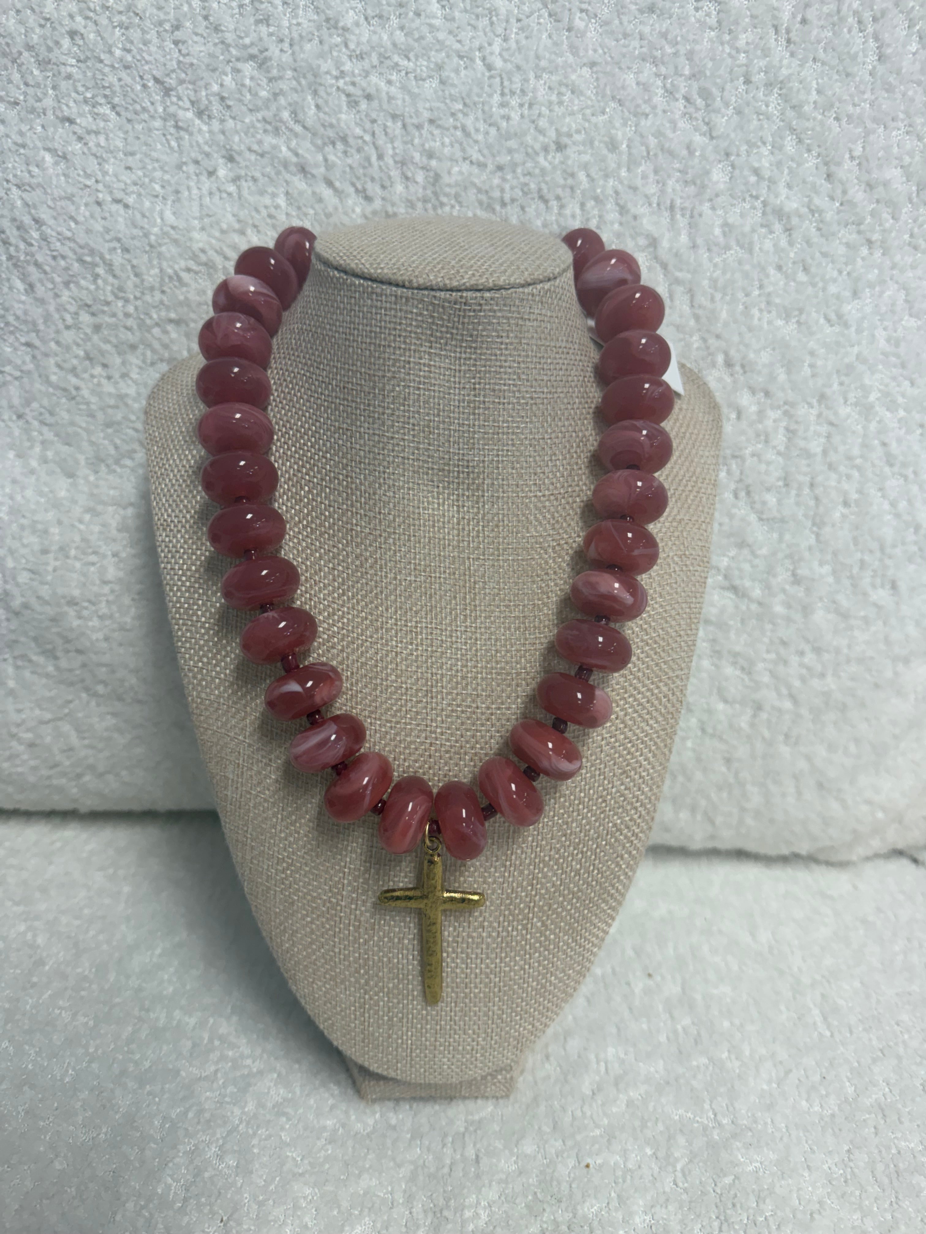 HART Cross Mauve Necklace