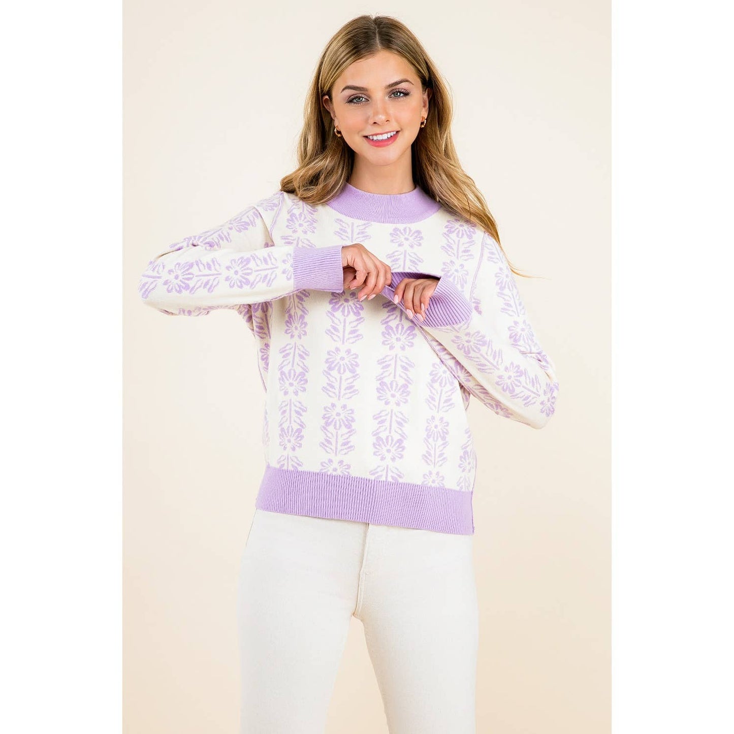 Love me in Lavendar Sweater