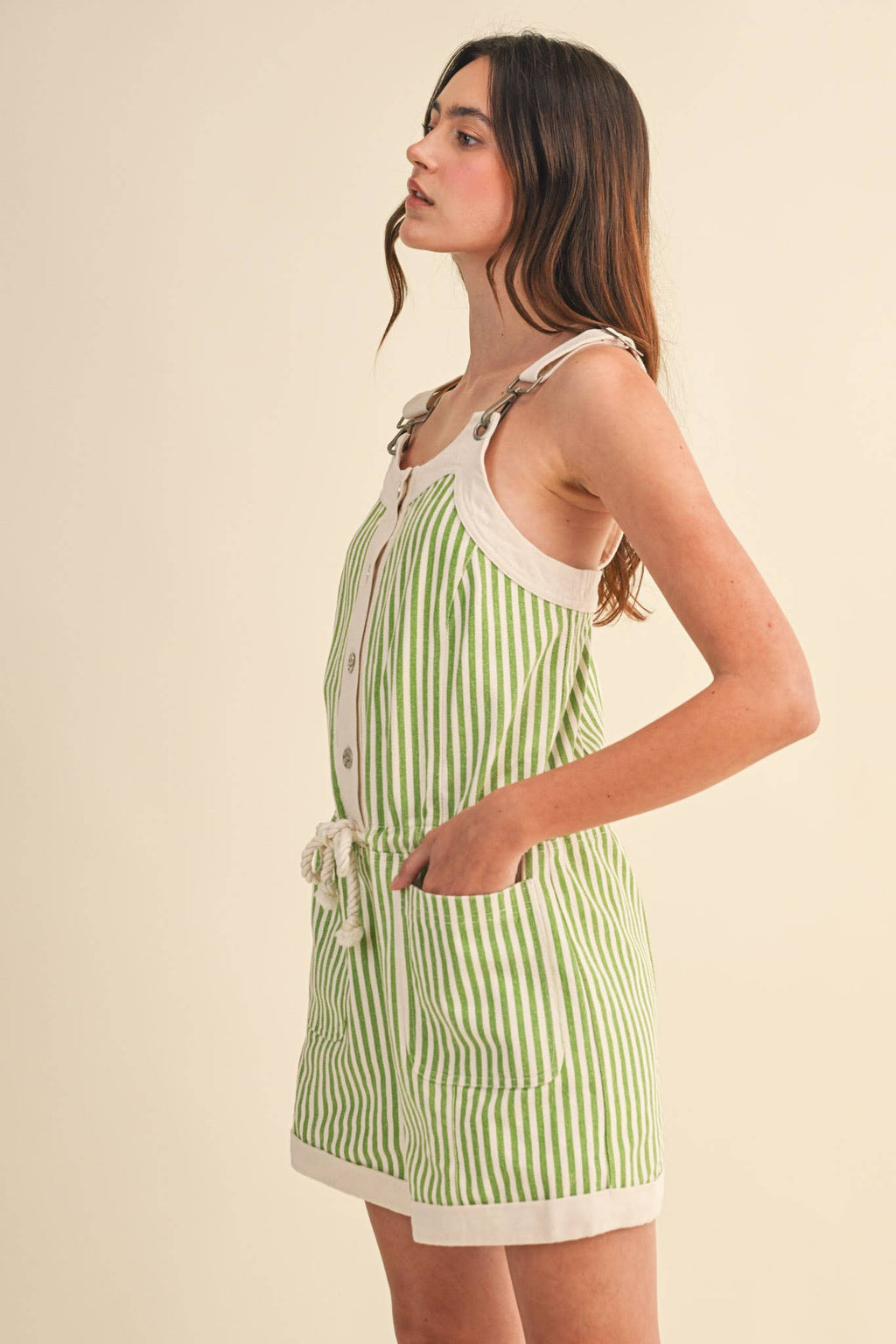 Stripe Me Down Overalls