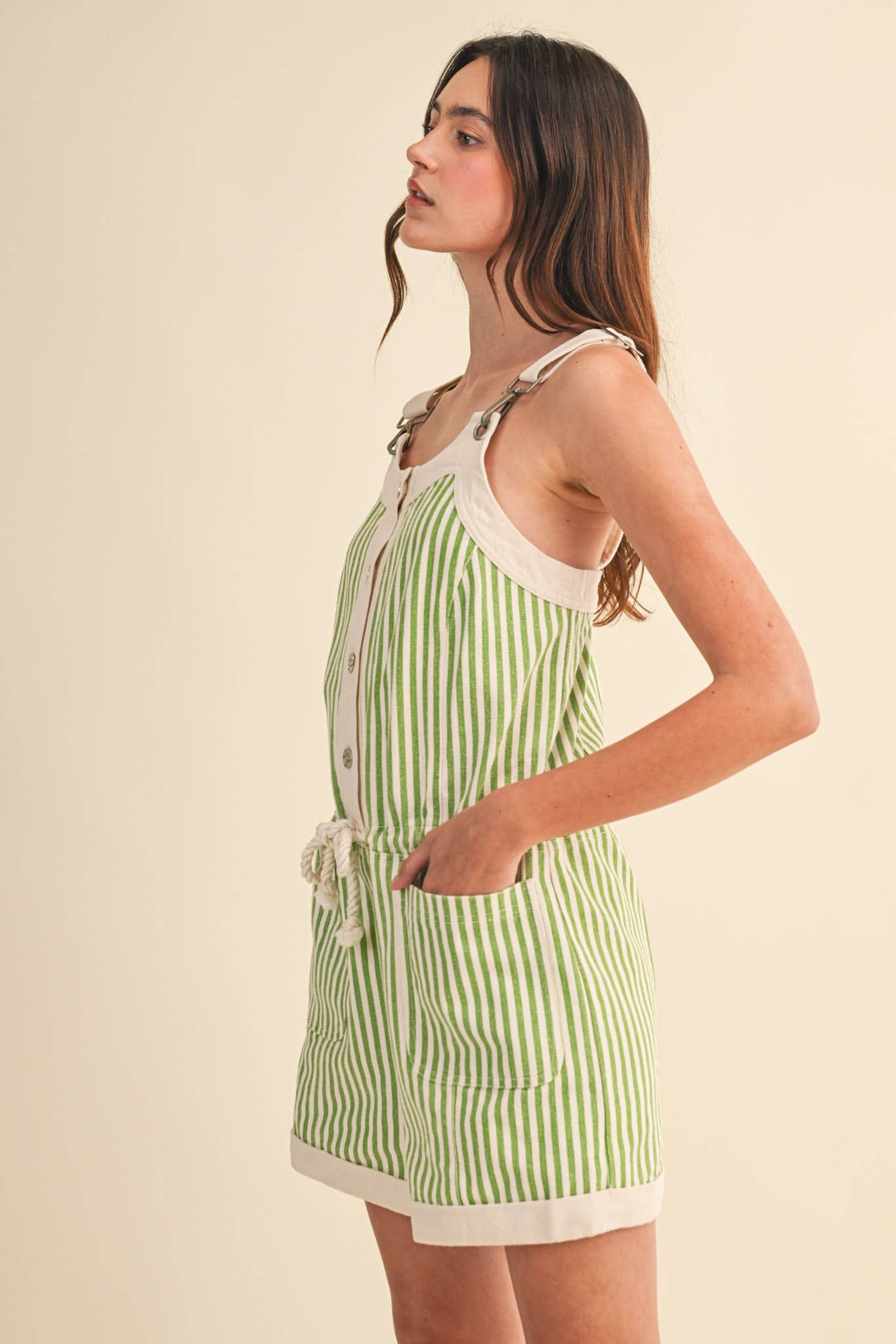Stripe Me Down Overalls