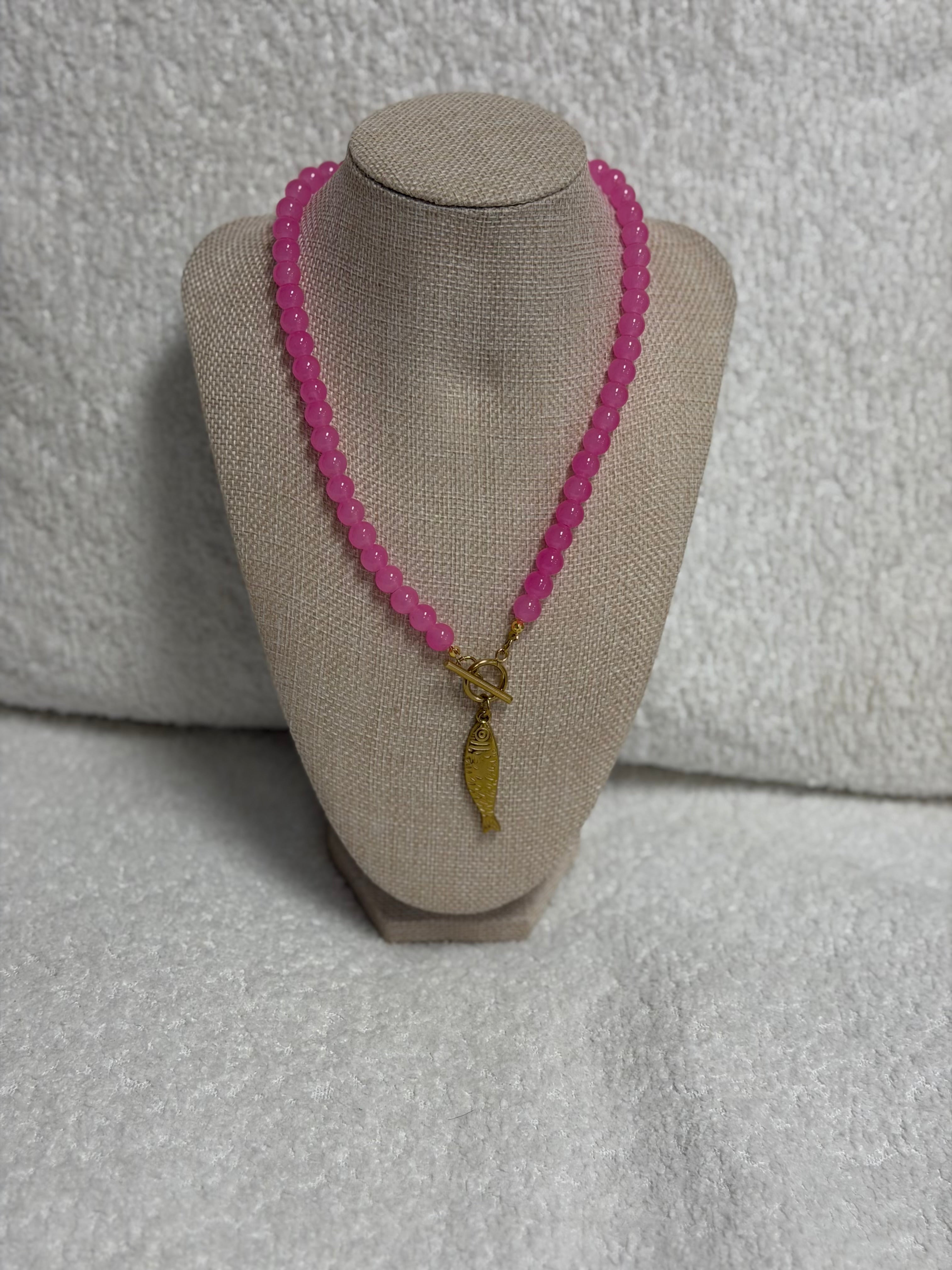 HART Hot Pink Fishy Necklace