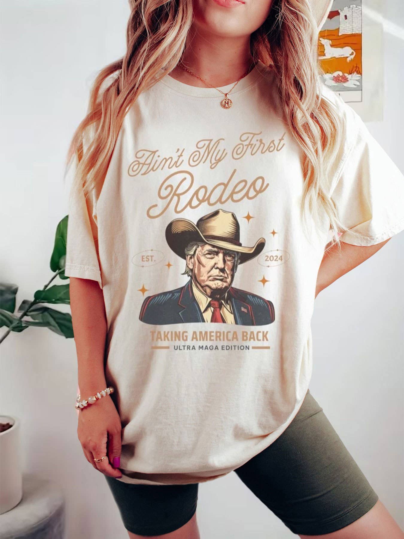 Ain't my first rodeo Cowboy Trump Tee