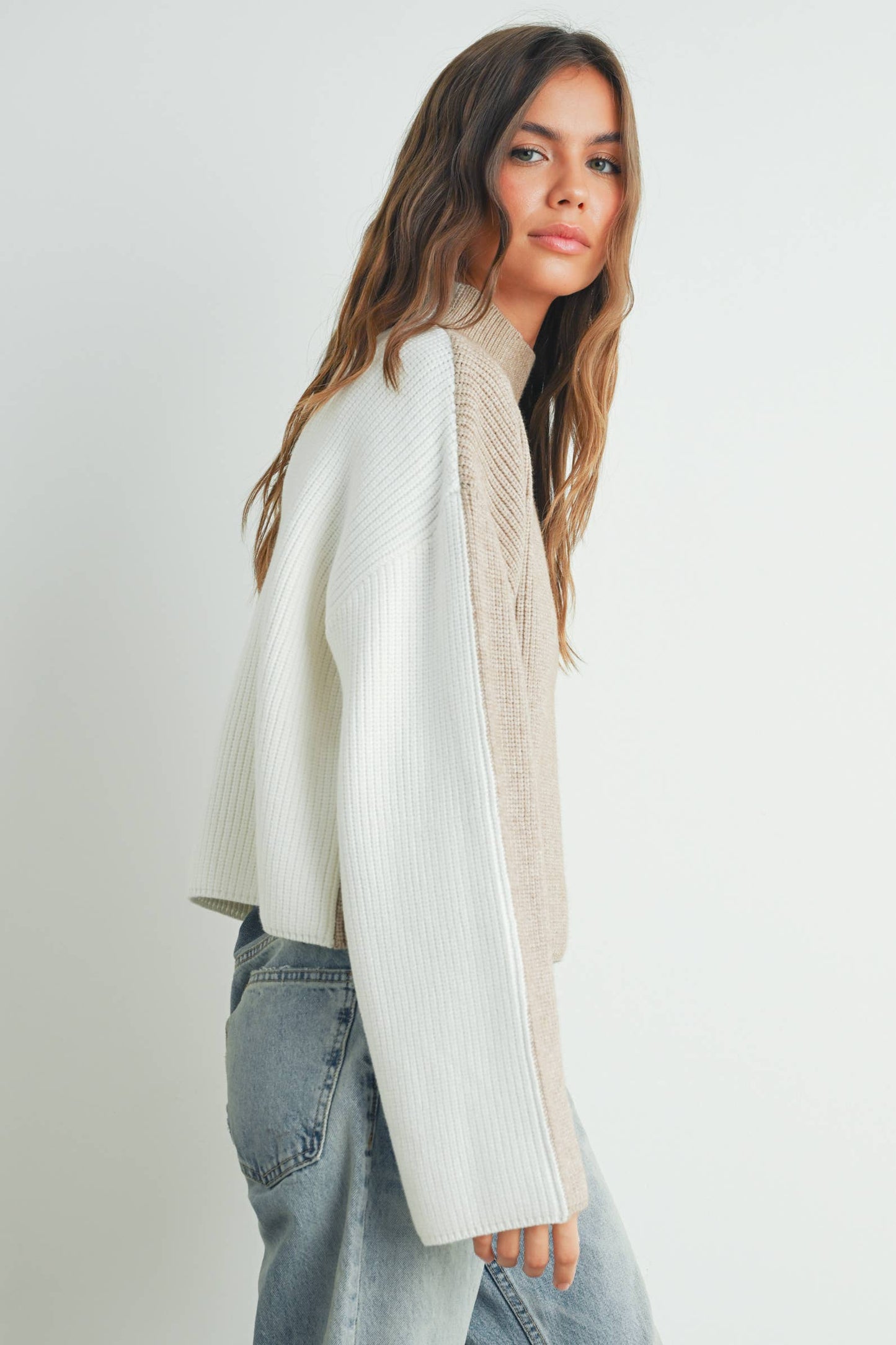 Two Toned Love Sweater