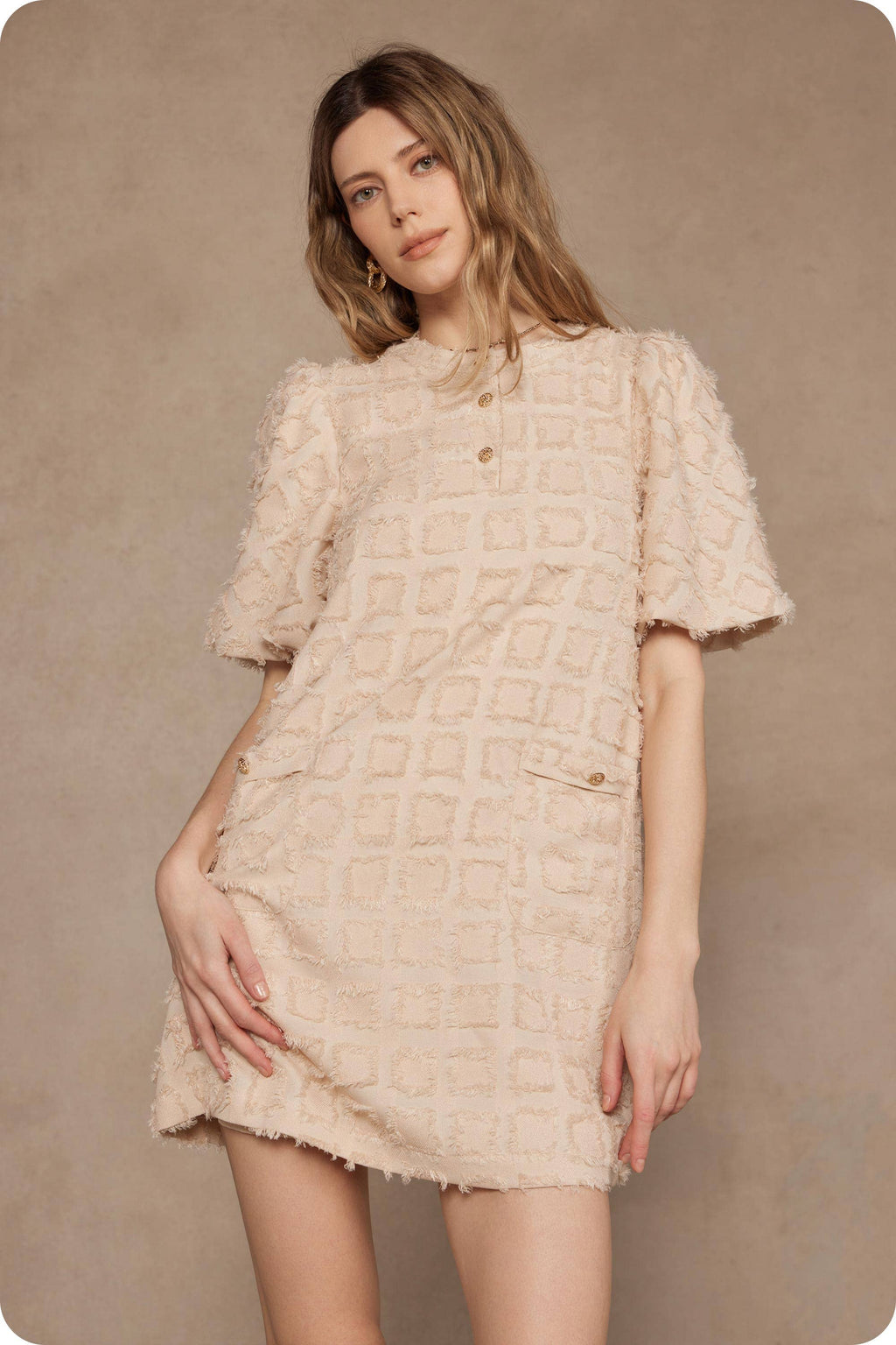 Shea in Beige Dress
