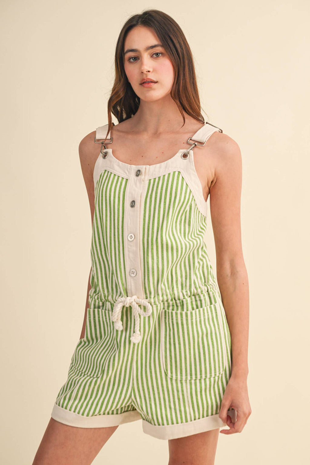 Stripe Me Down Overalls