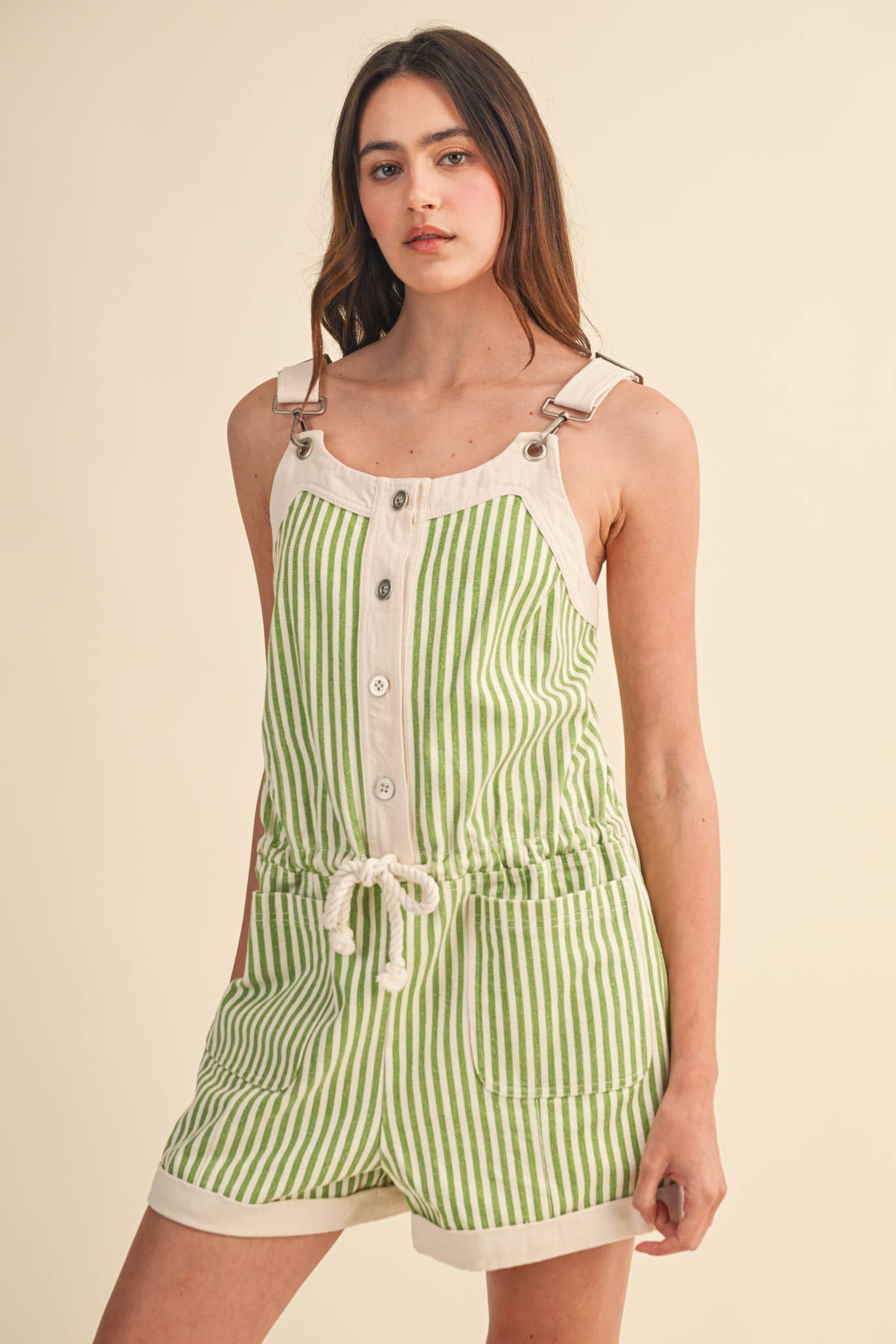 Stripe Me Down Overalls