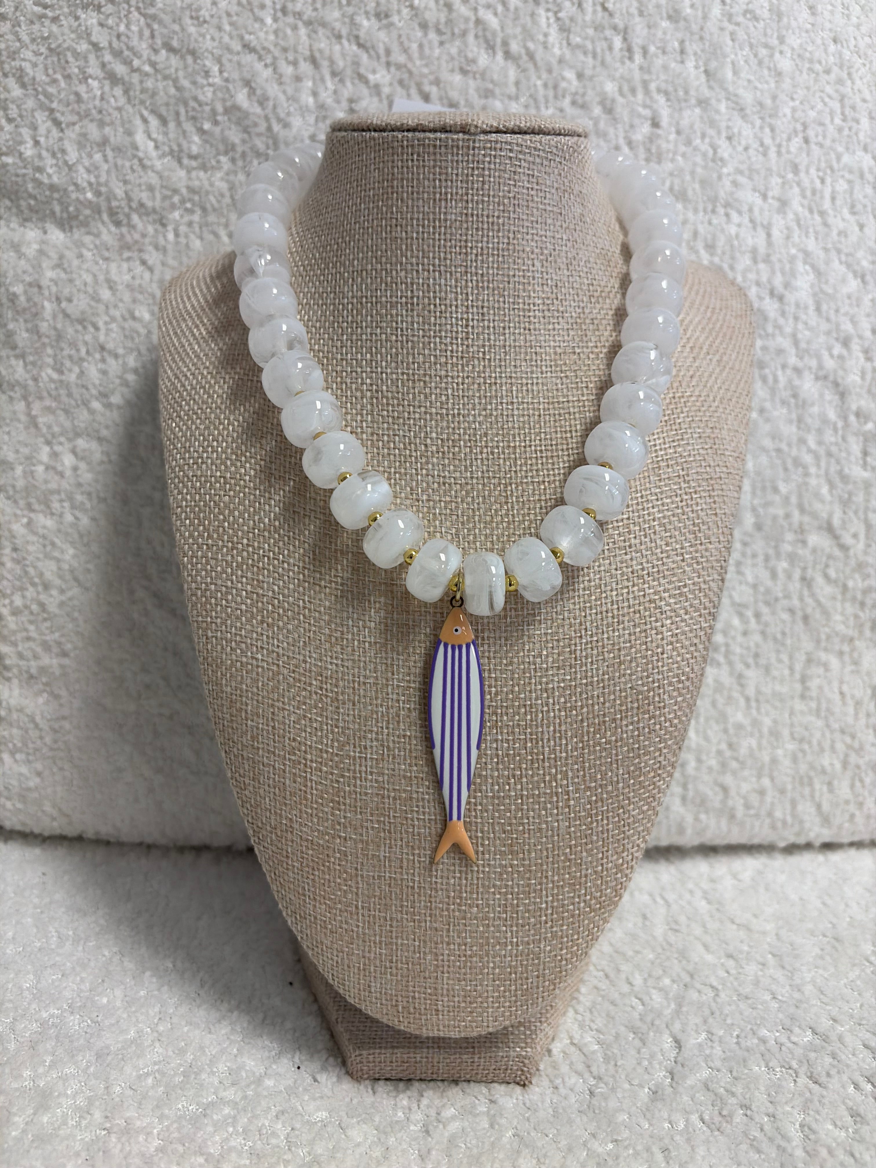 HART Purple Orange Fishy Necklace