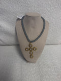 HART Cross Necklace Grey