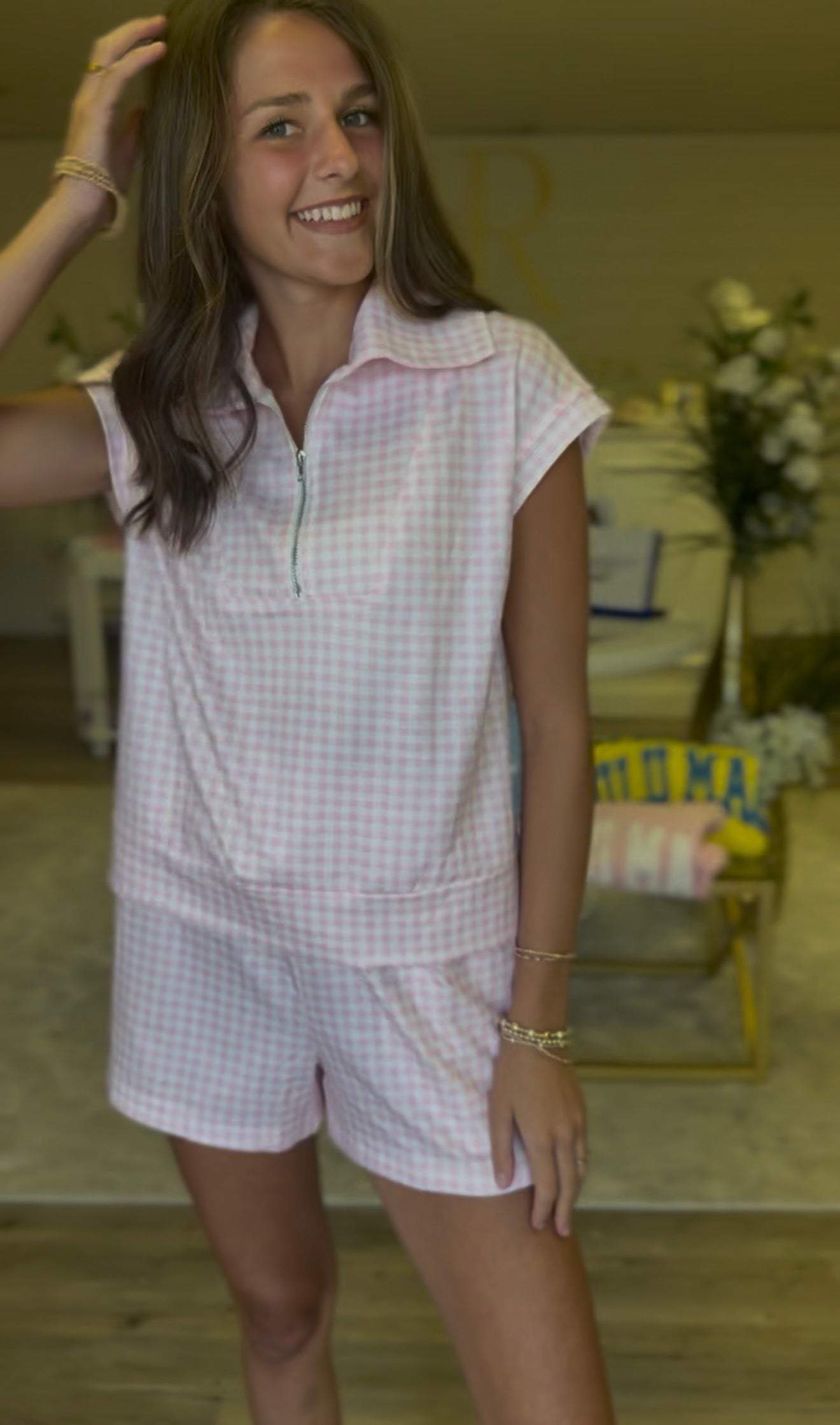 Pink Checkered Set