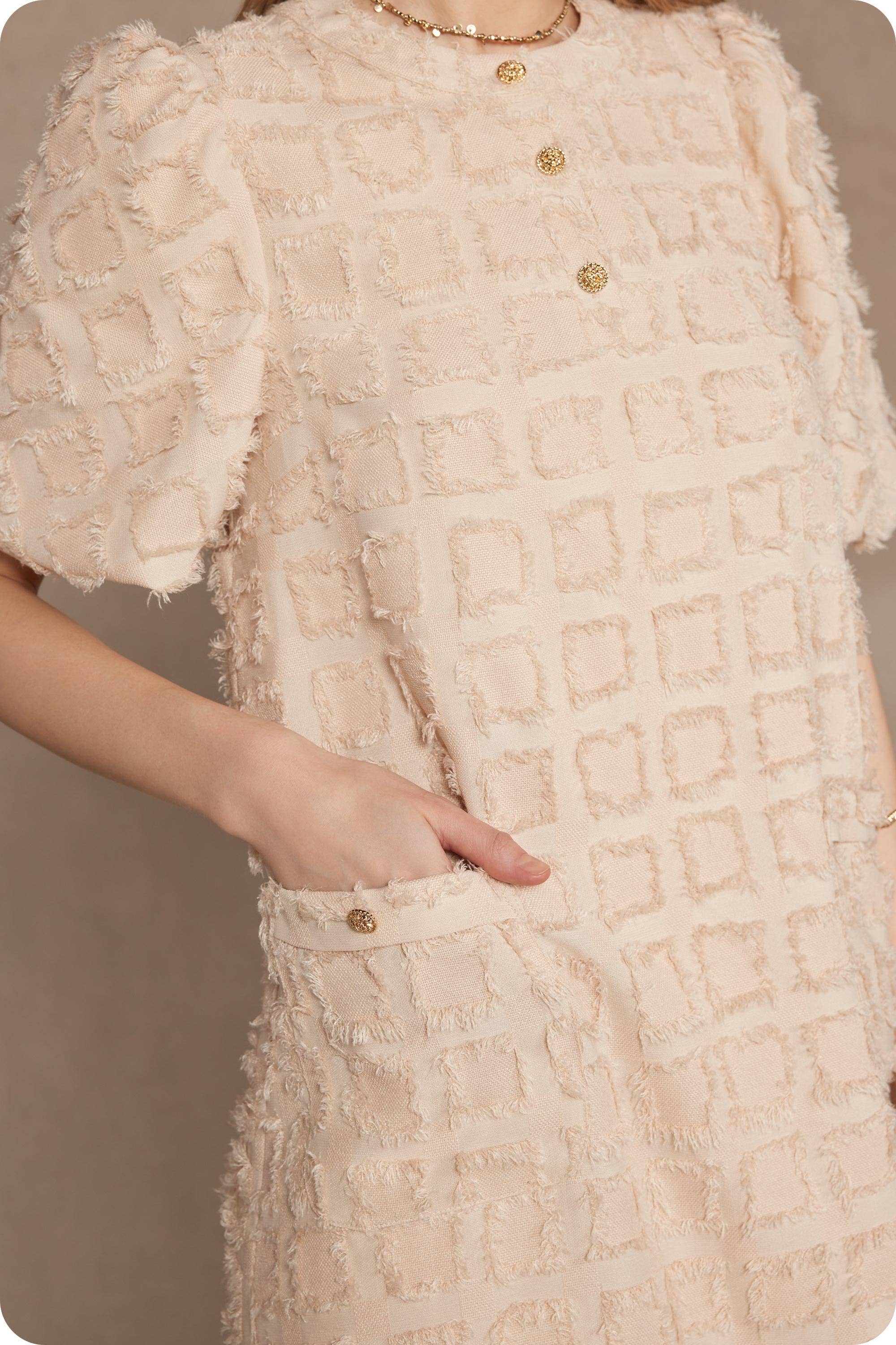 Shea in Beige Dress