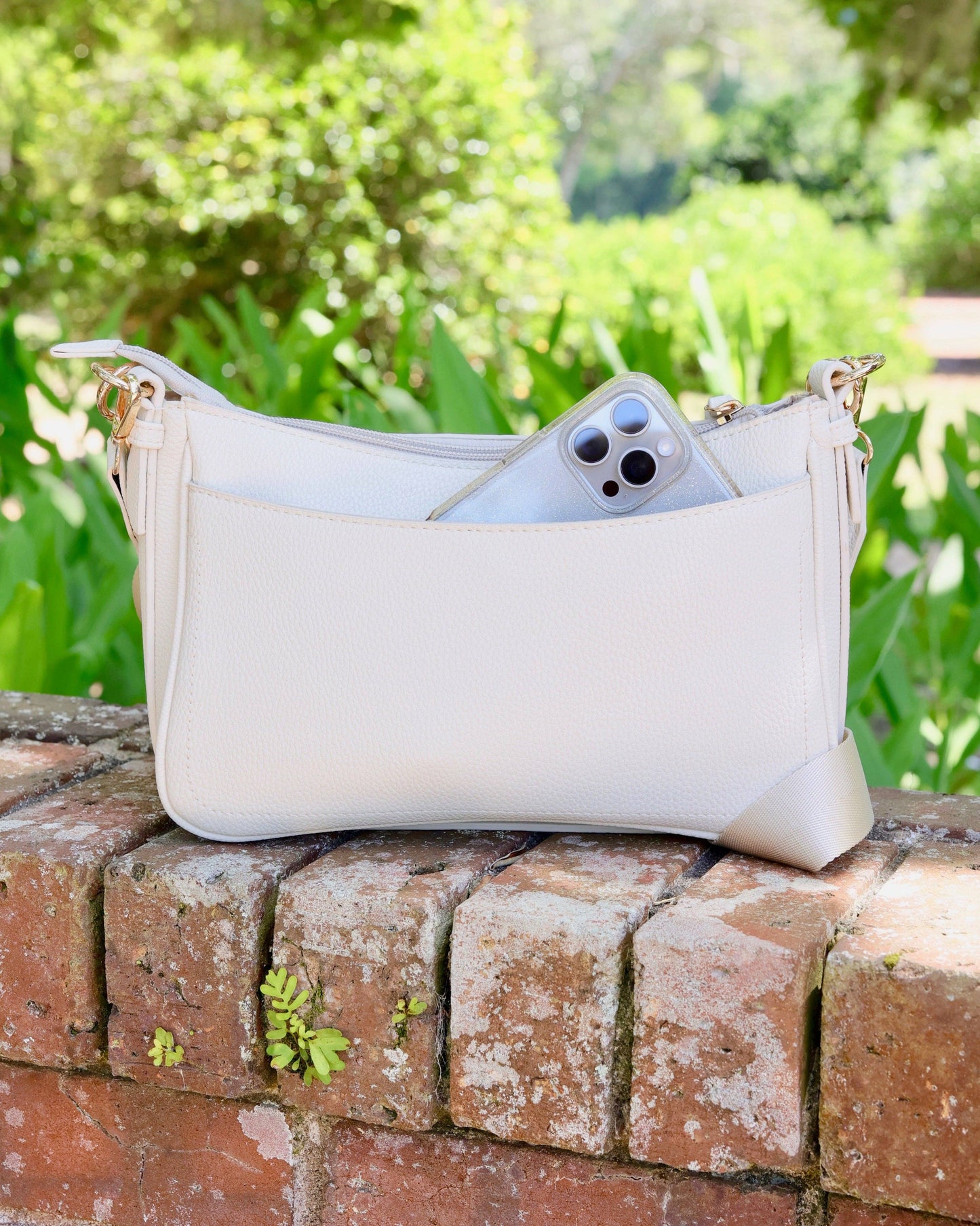 Paxton Crossbody with Pockets Cream PB Caroline Hill