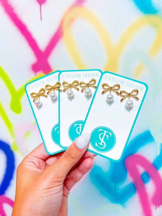 Kaylie Bow Drop Earrings